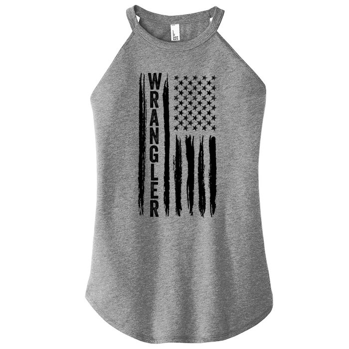 Wrangler Usa Flag Us American Flag Cool Gift Women’s Perfect Tri Rocker Tank