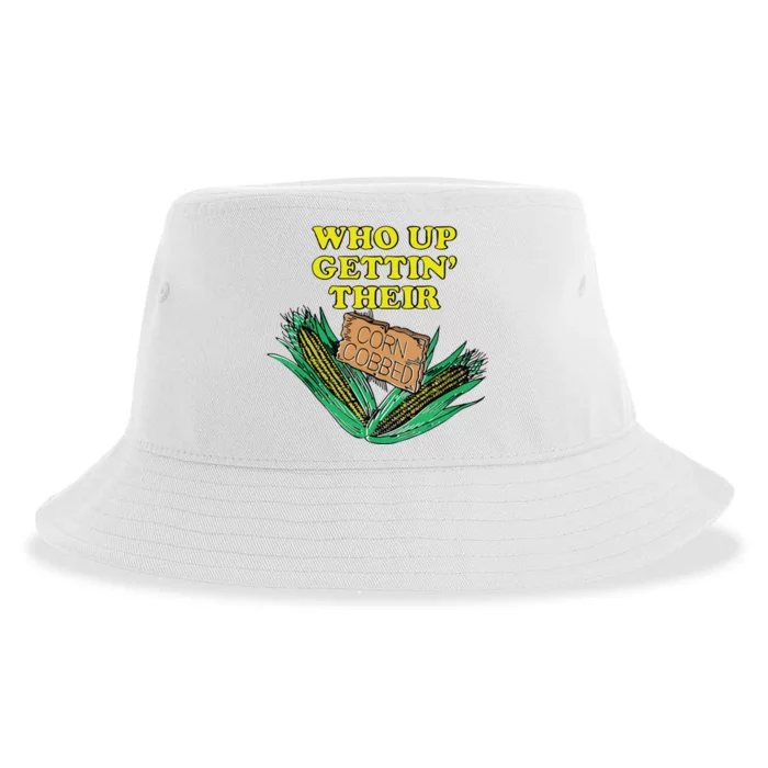 Who Up Gettin’ Their Corn Cobbed Sustainable Bucket Hat