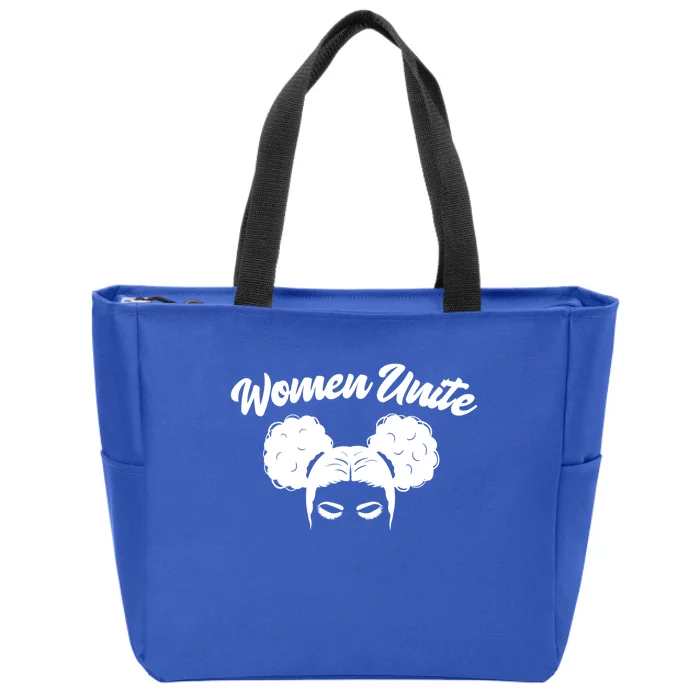 Wo Unite Great Gift Messy Bun Gift Zip Tote Bag