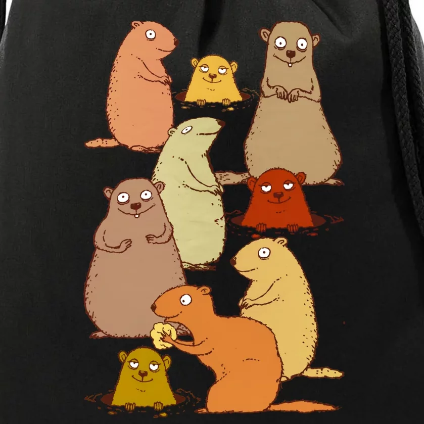 Wake Up Groundhogs! Drawstring Bag