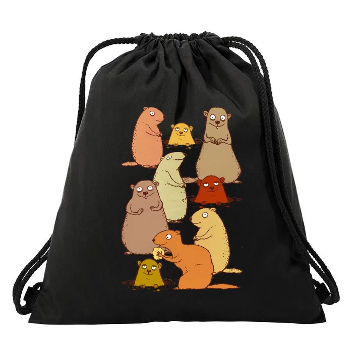 Wake Up Groundhogs! Drawstring Bag