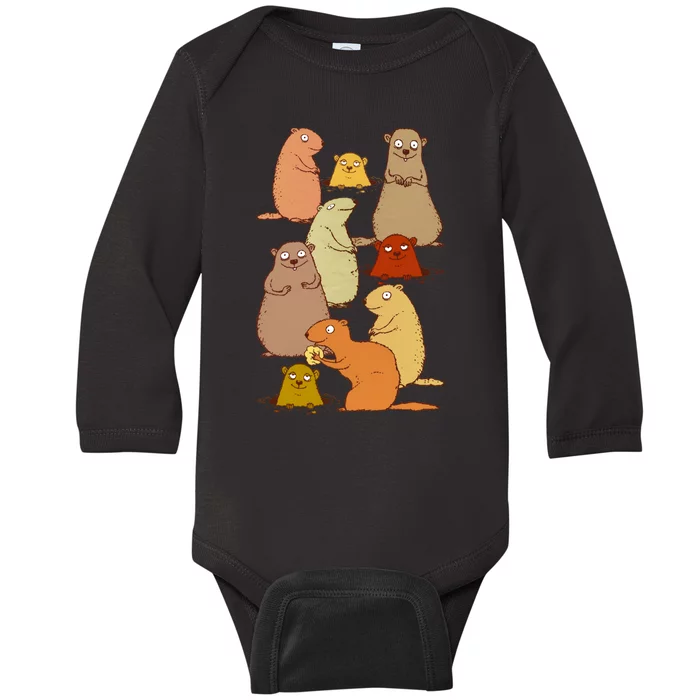 Wake Up Groundhogs! Baby Long Sleeve Bodysuit