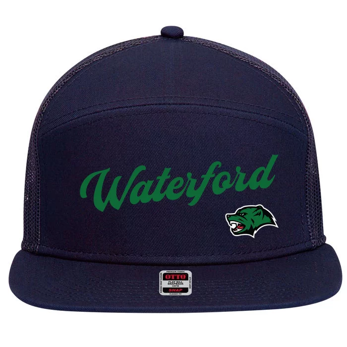 Waterford Union High School Wolverines Gift 7 Panel Mesh Trucker Snapback Hat