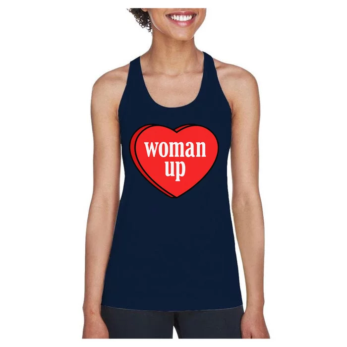 Woman Up International Women's Day Women's Racerback Tank