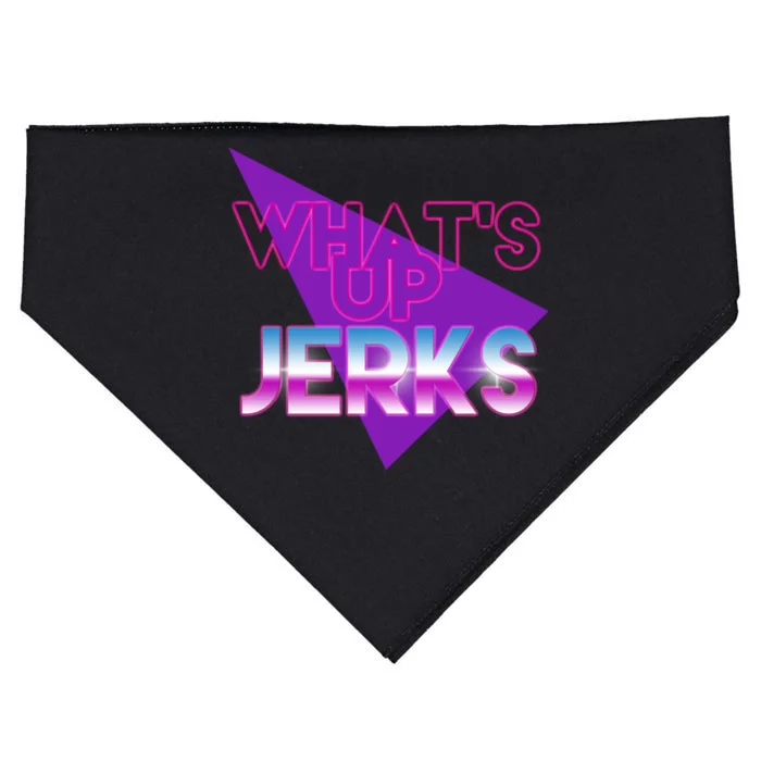 What's Up Jerks Retro USA-Made Doggie Bandana