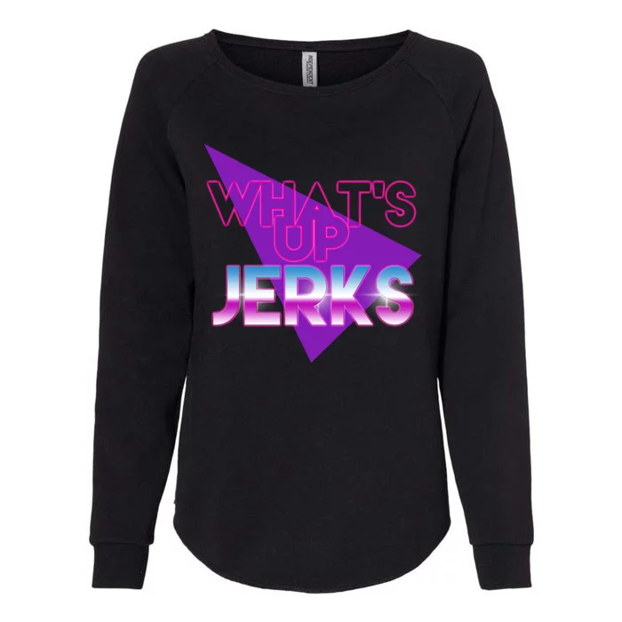 What's Up Jerks Retro Womens California Wash Sweatshirt