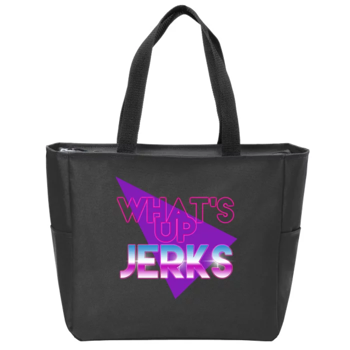 What's Up Jerks Retro Zip Tote Bag