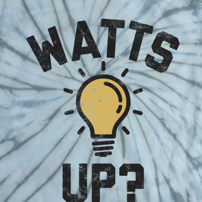 Watts Up Lightbulb Sketch Gift Tie-Dye T-Shirt