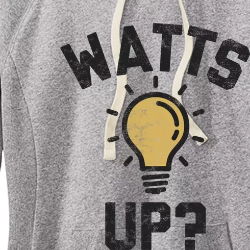 Watts Up Lightbulb Sketch Gift Women's Fleece Hoodie