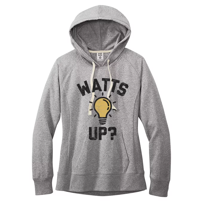 Watts Up Lightbulb Sketch Gift Women's Fleece Hoodie