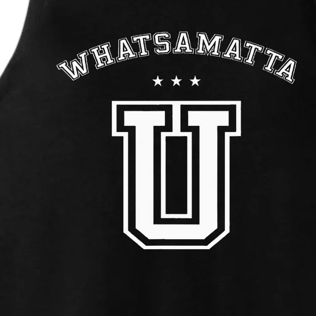 Whatsamatta U Letter Awesome Ladies Tri-Blend Wicking Tank