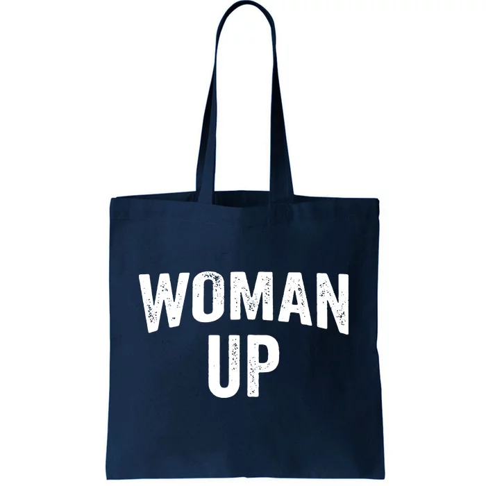 Woman Up Muscle Tank Top Funny Fitness Gym Workout Feminist Tank Top Tote Bag