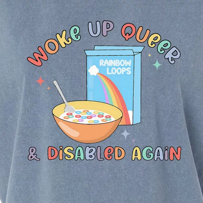 Woke Up Queer And Disabled Again Garment-Dyed Women's Muscle Tee