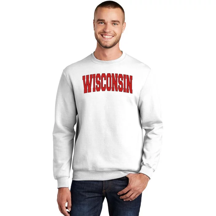 Wisconsin Usa State Wi Varsity Style Vintage Sports Cool Gift Sweatshirt