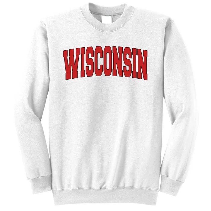 Wisconsin Usa State Wi Varsity Style Vintage Sports Cool Gift Sweatshirt