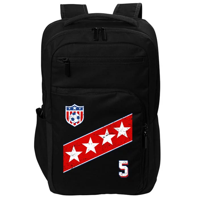 WomenS Us Soccer Jersey Number 5 Impact Tech Backpack