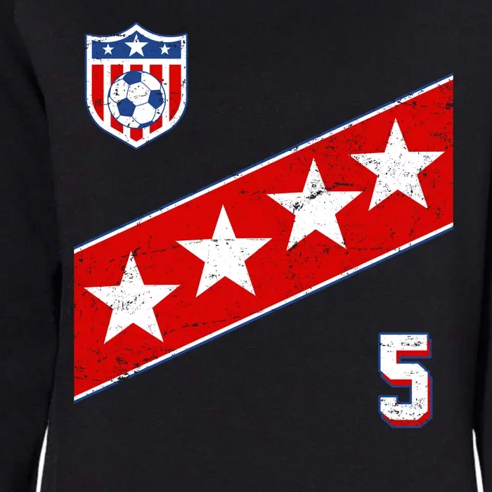 WomenS Us Soccer Jersey Number 5 Womens California Wash Sweatshirt