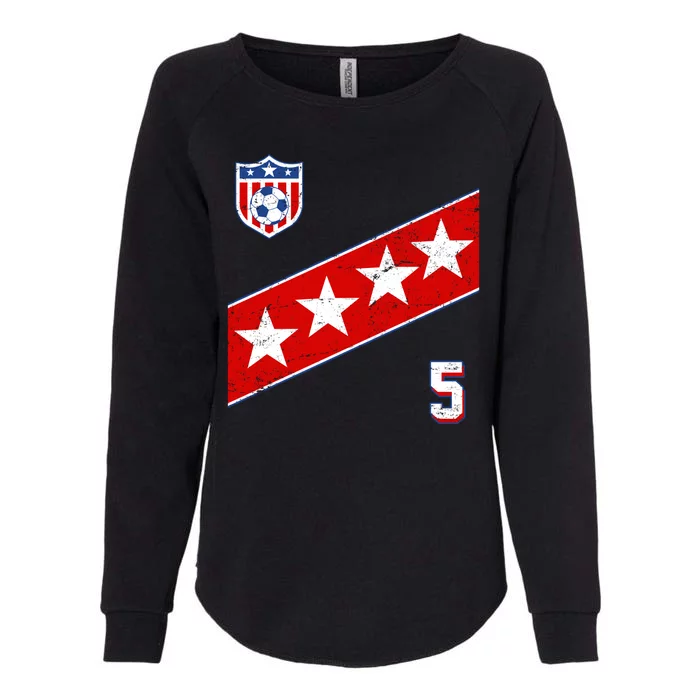 WomenS Us Soccer Jersey Number 5 Womens California Wash Sweatshirt