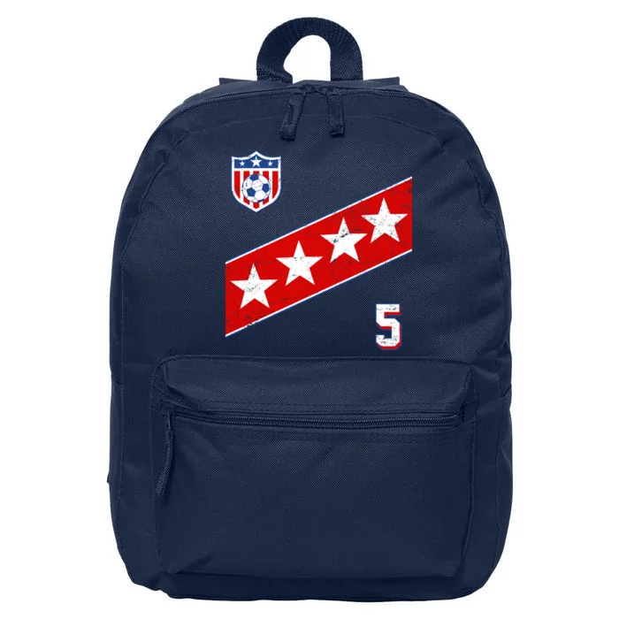 WomenS Us Soccer Jersey Number 5 16 in Basic Backpack