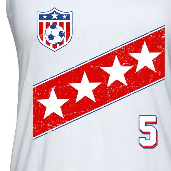 WomenS Us Soccer Jersey Number 5 Ladies Essential Flowy Tank