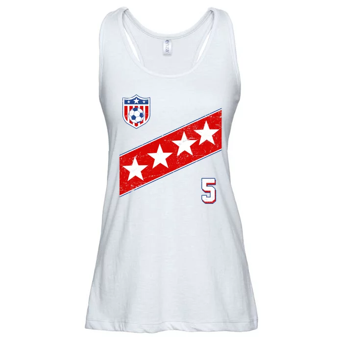 WomenS Us Soccer Jersey Number 5 Ladies Essential Flowy Tank