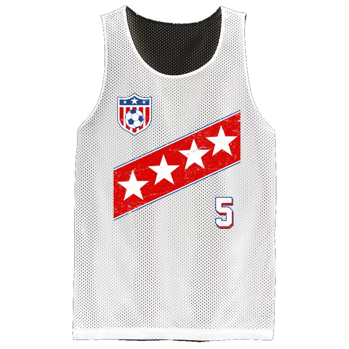 WomenS Us Soccer Jersey Number 5 Mesh Reversible Basketball Jersey Tank