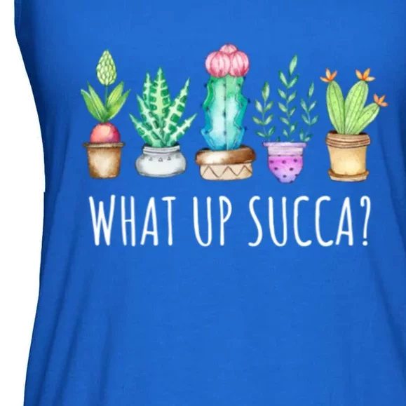 What Up Succa Succulent Cactus Aloe Plant Mom Gift Echeveria Gift Ladies Essential Flowy Tank