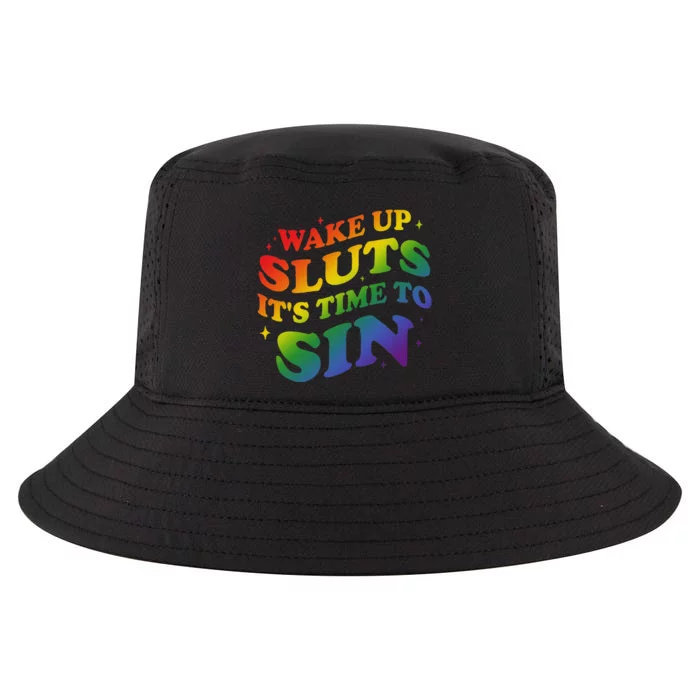 Wake Up Sluts ItS Time To Sin Lgbtq Gay Cool Comfort Performance Bucket Hat