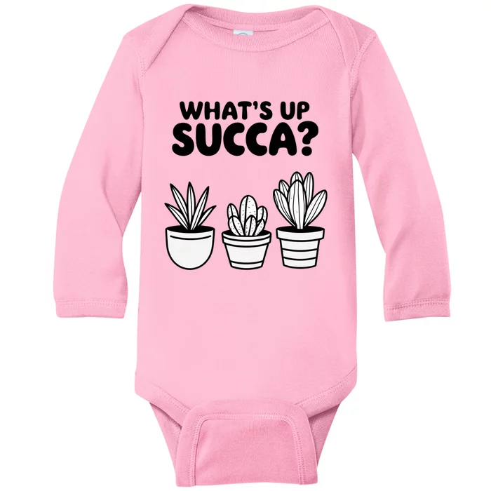 WhatS Up Succa? Baby Long Sleeve Bodysuit