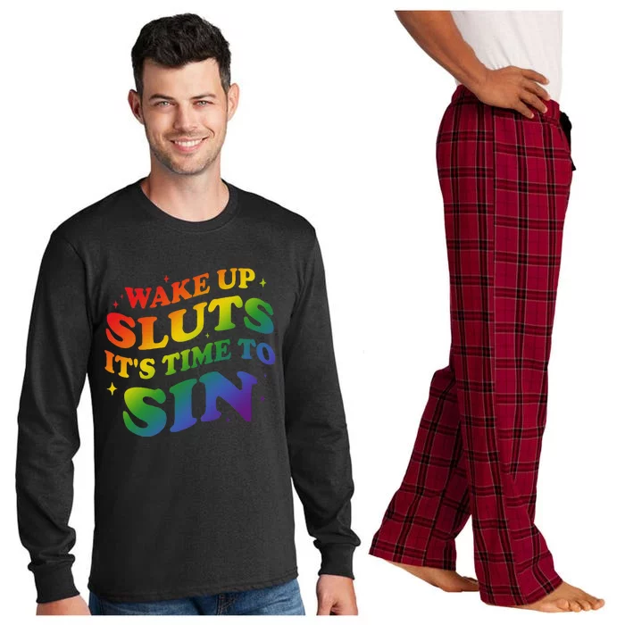 Wake Up Sluts Its Time To Sin Long Sleeve Pajama Set