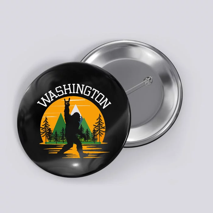 Washington Us State Bigfoot Sasquatch Button