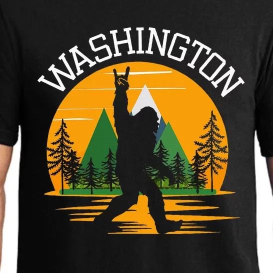 Washington Us State Bigfoot Sasquatch Pajama Set