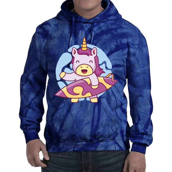 Wakeboarding Unicorn Surfing Tie Dye Hoodie