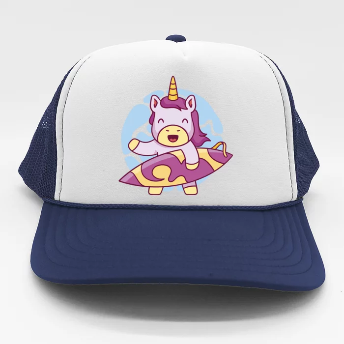 Wakeboarding Unicorn Surfing Trucker Hat