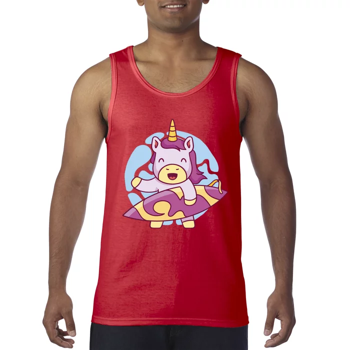 Wakeboarding Unicorn Surfing Tank Top