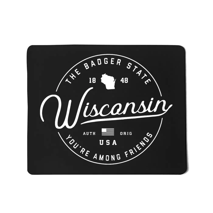 Wisconsin Us State Travel Vacation Shirts Wi Usa Mousepad