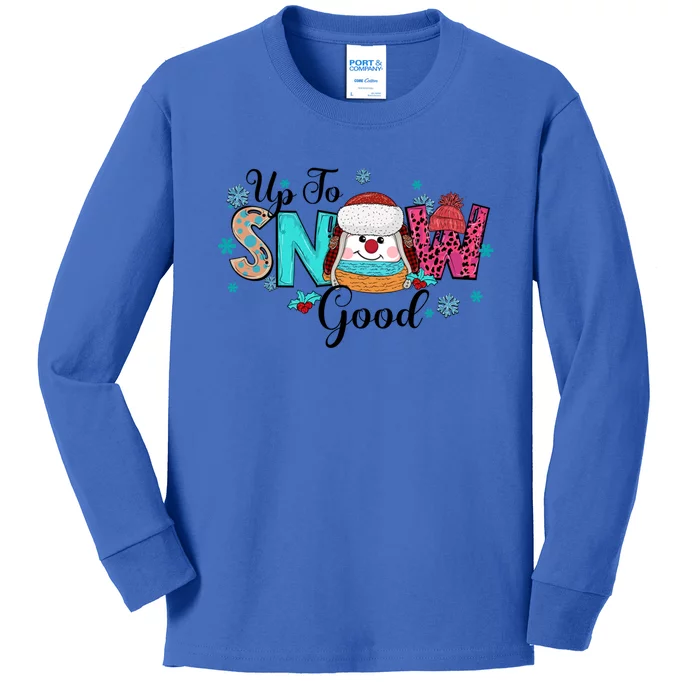 Winter Up To Snow Good Christmas Family Matching Gift Kids Long Sleeve Shirt