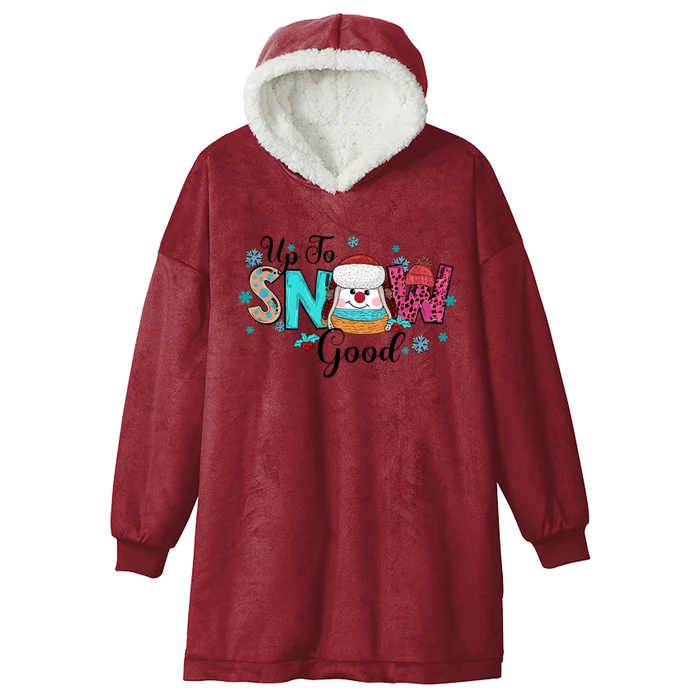 Winter Up To Snow Good Christmas Family Matching Gift Hooded Wearable Blanket