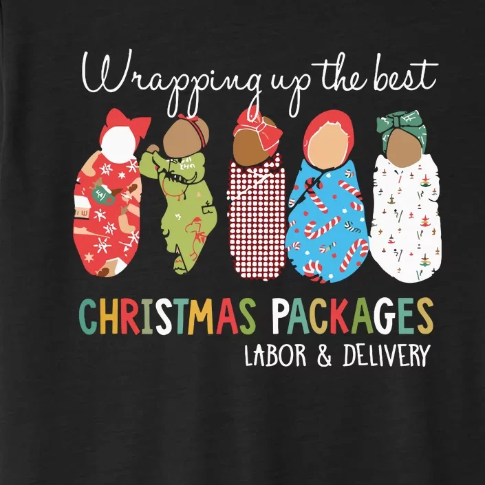 Wrapping Up The Best Christmas Packages Labor Delivery Nurse ChromaSoft Performance T-Shirt