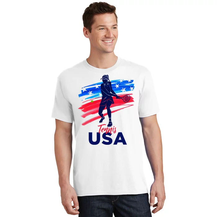 Wos Usa Tennis Support Tennis Lover T-Shirt