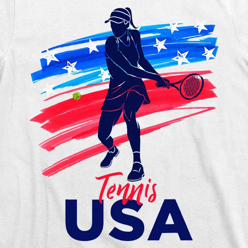 Wos Usa Tennis Support Tennis Lover T-Shirt