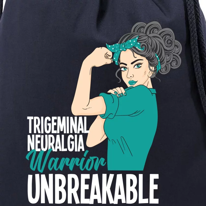 Warrior Unbreakable Trigeminal Neuralgia Awareness Gift Drawstring Bag