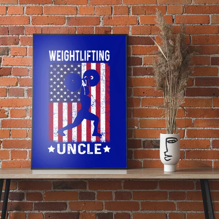 Weightlifting Uncle Usa Flag 4th Of July Gift Poster