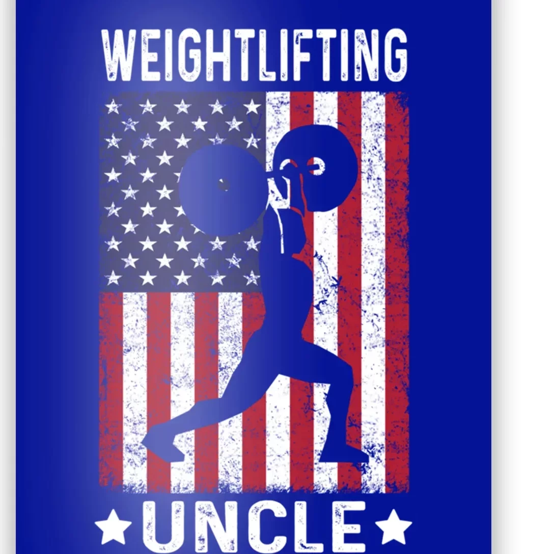 Weightlifting Uncle Usa Flag 4th Of July Gift Poster