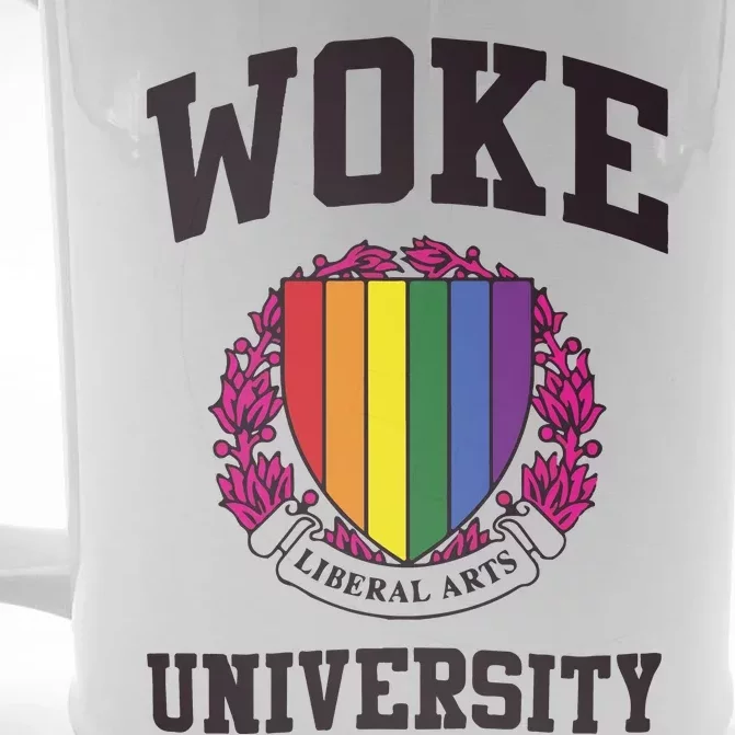 Woke University Front & Back Beer Stein