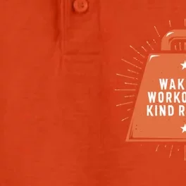 Wake Up Workout Be Kind Gym Motivational Quote Exercise Gift Dry Zone Grid Performance Polo