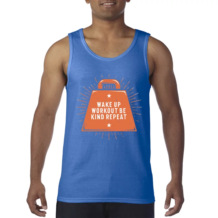 Wake Up Workout Be Kind Gym Motivational Quote Exercise Gift Tank Top