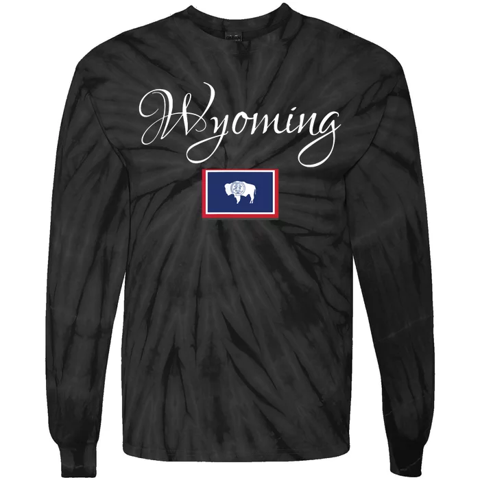 Wyoming Usa Tie-Dye Long Sleeve Shirt