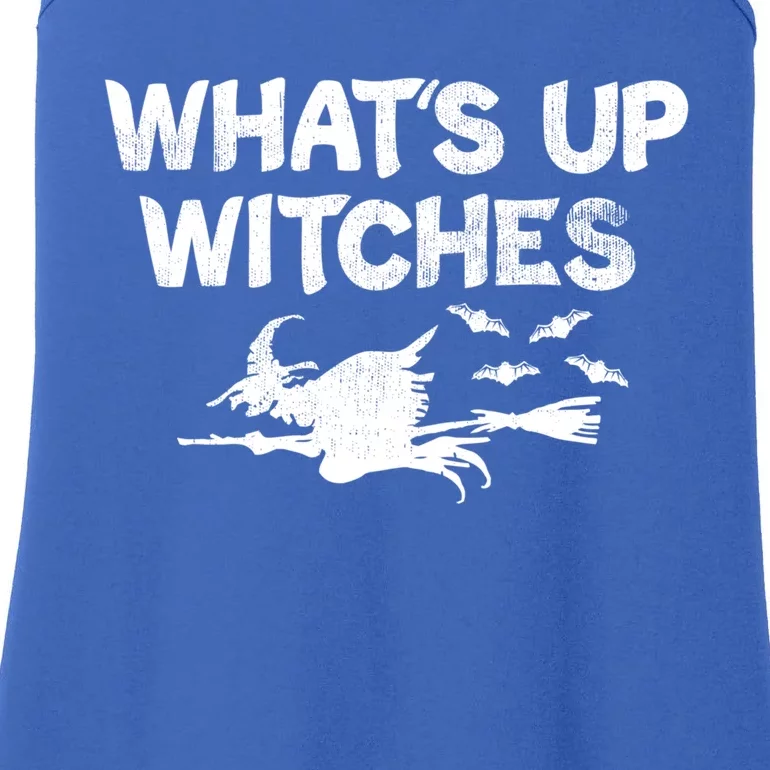 Whats Up Witches Funny Flying Witch Halloween Witchy Great Gift Ladies Essential Tank