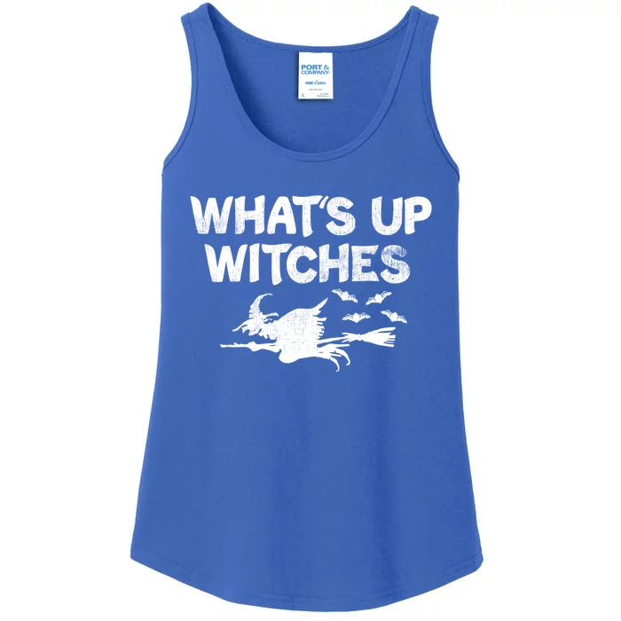 Whats Up Witches Funny Flying Witch Halloween Witchy Great Gift Ladies Essential Tank